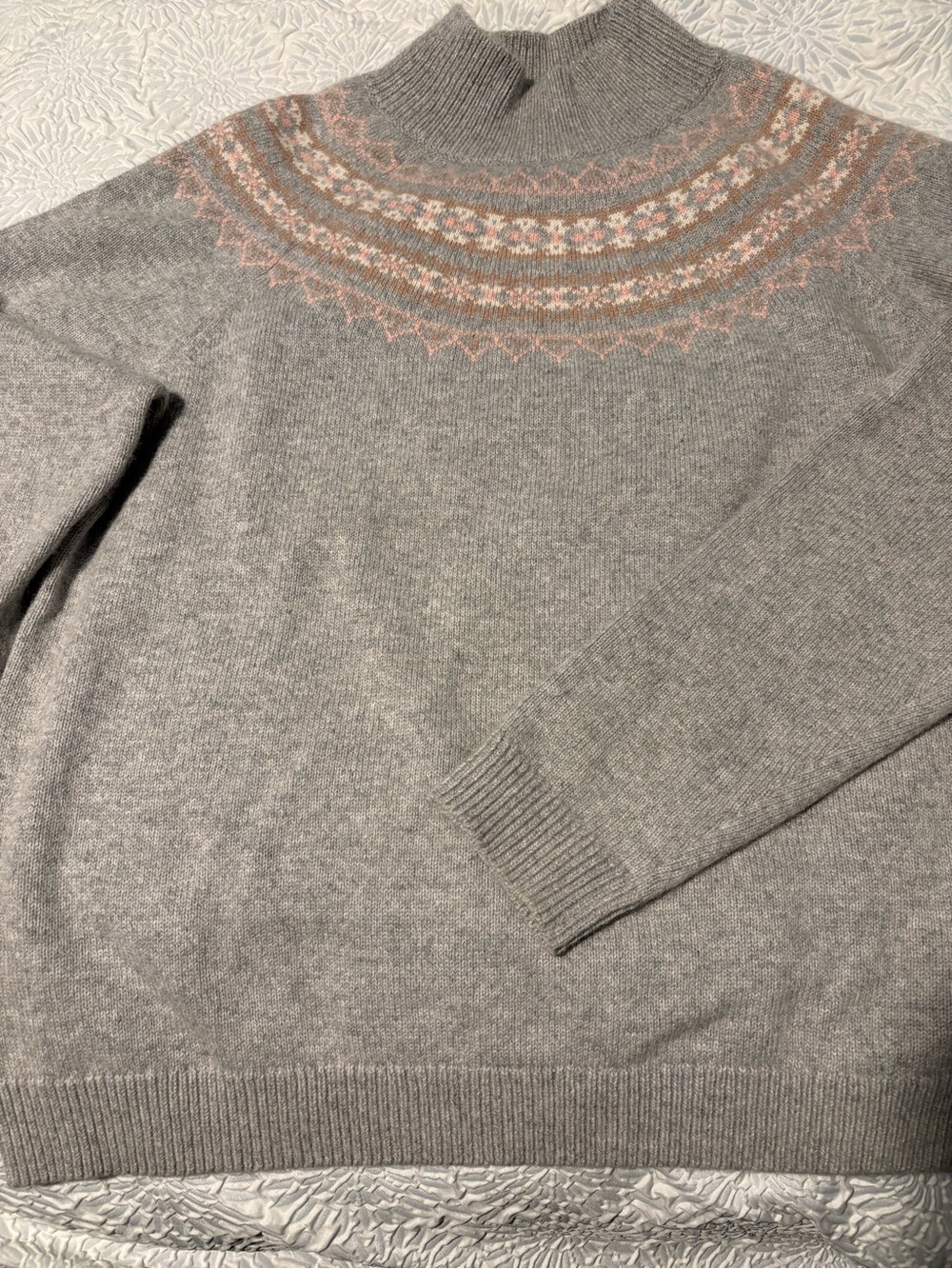 Vintage J McLaughlin Fair Isle Nordic Sweater size L great condition